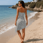 Zora Beach Dress Wit-Zwart - Afbeelding 2